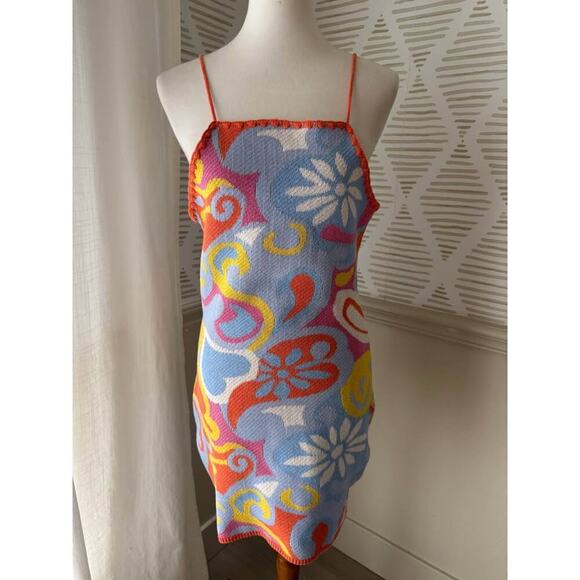 OM Maribetza Dresses & Skirts - OM Maribetza Women’s Size Large/XL Multicolor Halter Knit Curvy Mini Dress